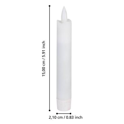 Eglo - НАБОР 2x Светодиодная свеча LED/1xAAA 15 см белый
