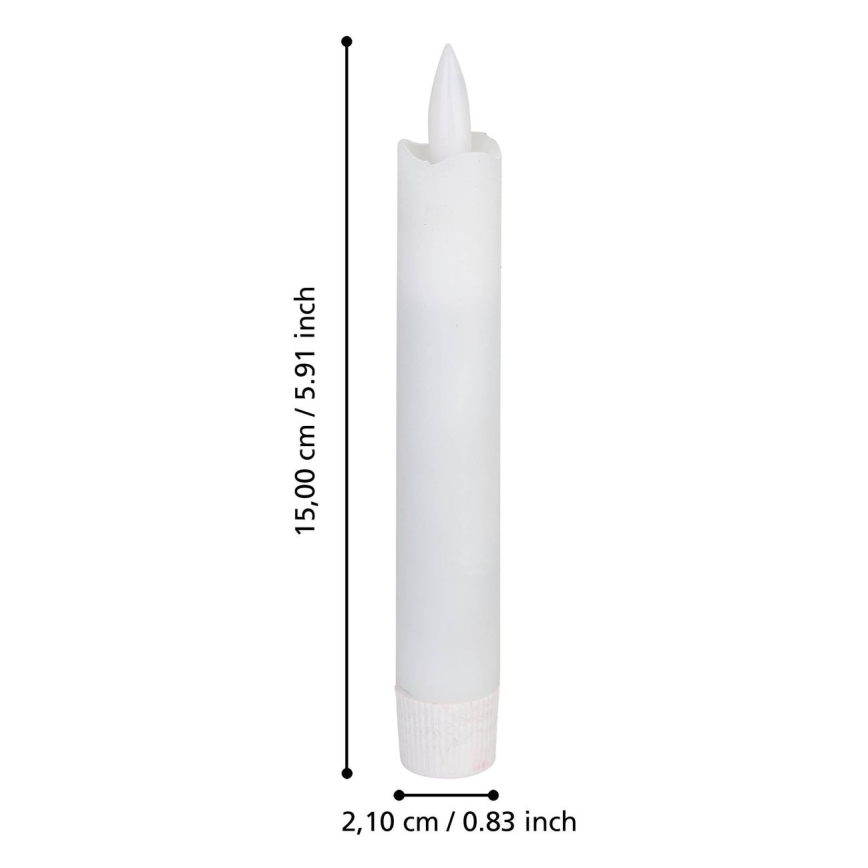 Eglo - НАБОР 2x Светодиодная свеча LED/1xAAA 15 см белый