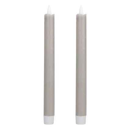 Eglo - НАБОР 2x Светодиодная свеча LED/1xAAA 24,5 см серый