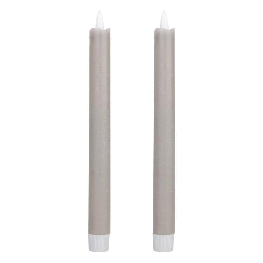 Eglo - НАБОР 2x Светодиодная свеча LED/1xAAA 24,5 см серый