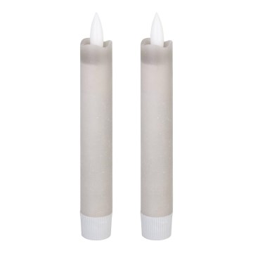 Eglo 422223 - Набір з 2х світлодіодних свічок ANTANABE LED/1xAAA 15 см сірий
