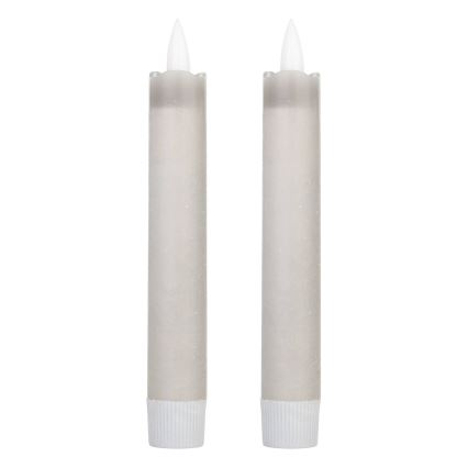 Eglo 422223 - НАБОР 2x Светодиодная свеча ANTANABE LED/1xAAA 15 см серый