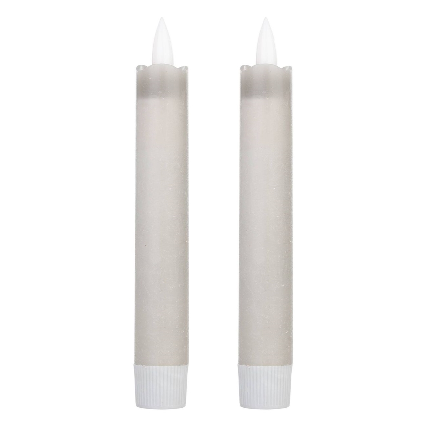 Eglo 422223 - НАБОР 2x Светодиодная свеча ANTANABE LED/1xAAA 15 см серый