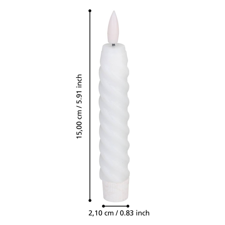 Eglo - НАБОР 2x Светодиодная свеча LED/1xAAA 15 см белый