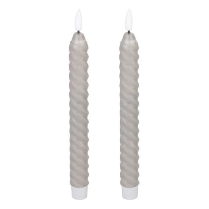 Eglo - НАБОР 2x Светодиодная свеча LED/1xAAA 25 см серый