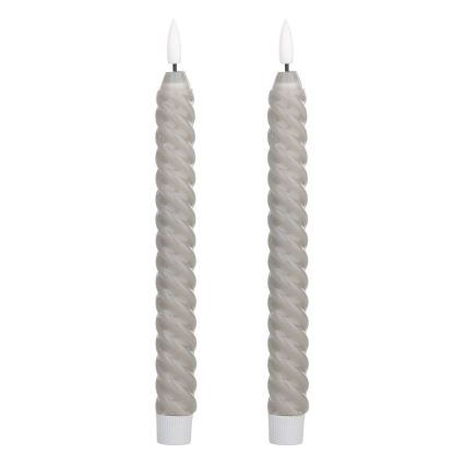 Eglo - НАБОР 2x Светодиодная свеча LED/1xAAA 25 см серый