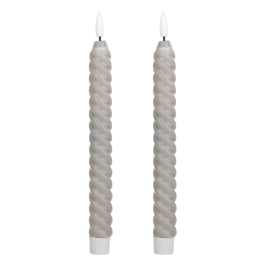 Eglo - НАБОР 2x Светодиодная свеча LED/1xAAA 25 см серый