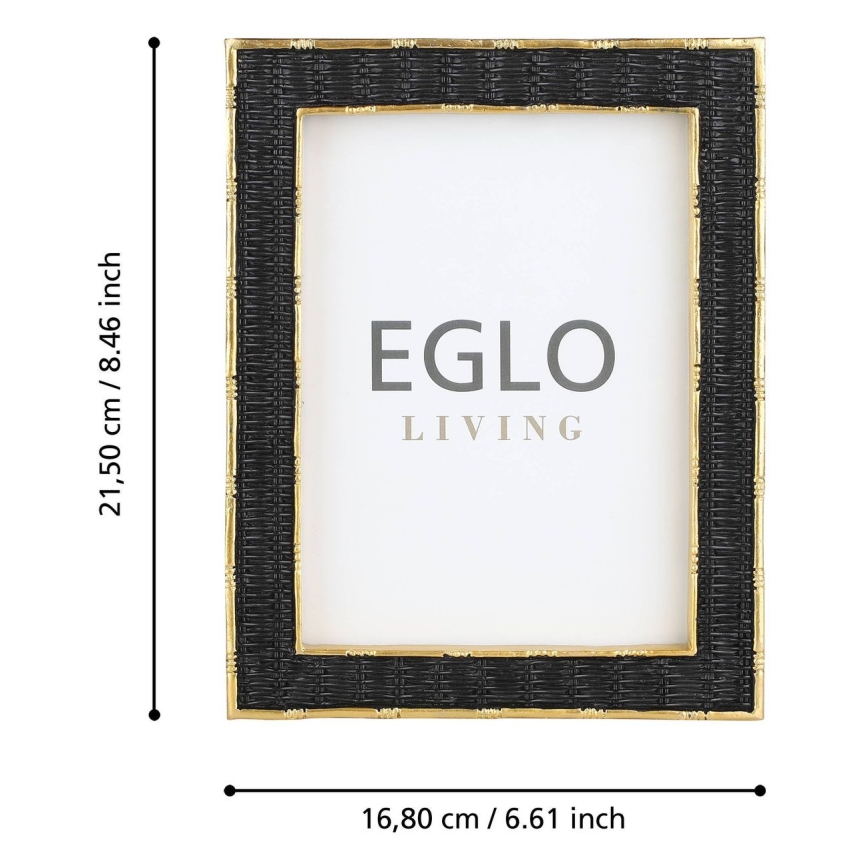 Eglo - Фоторамка 13x18 см чорний/золотий