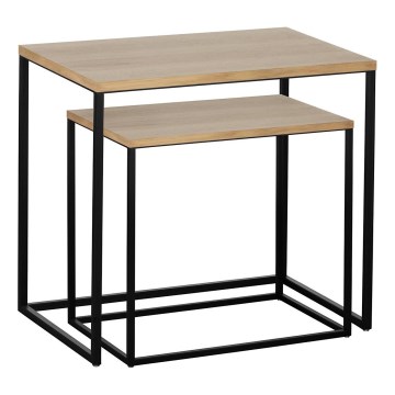 Eglo 424006 - Комплект из 2 приставных столиков TOZAWA, коричневый/чёрный