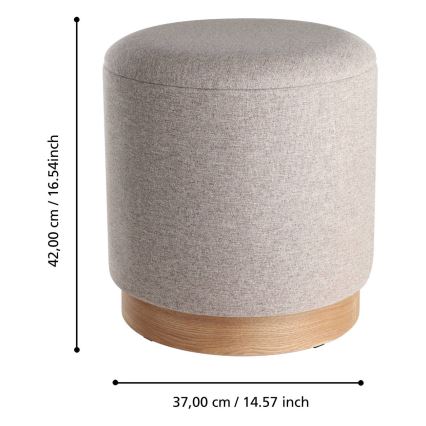 Eglo - НАБІР 2x Табурет діаметр 30,5/37 см коричневий