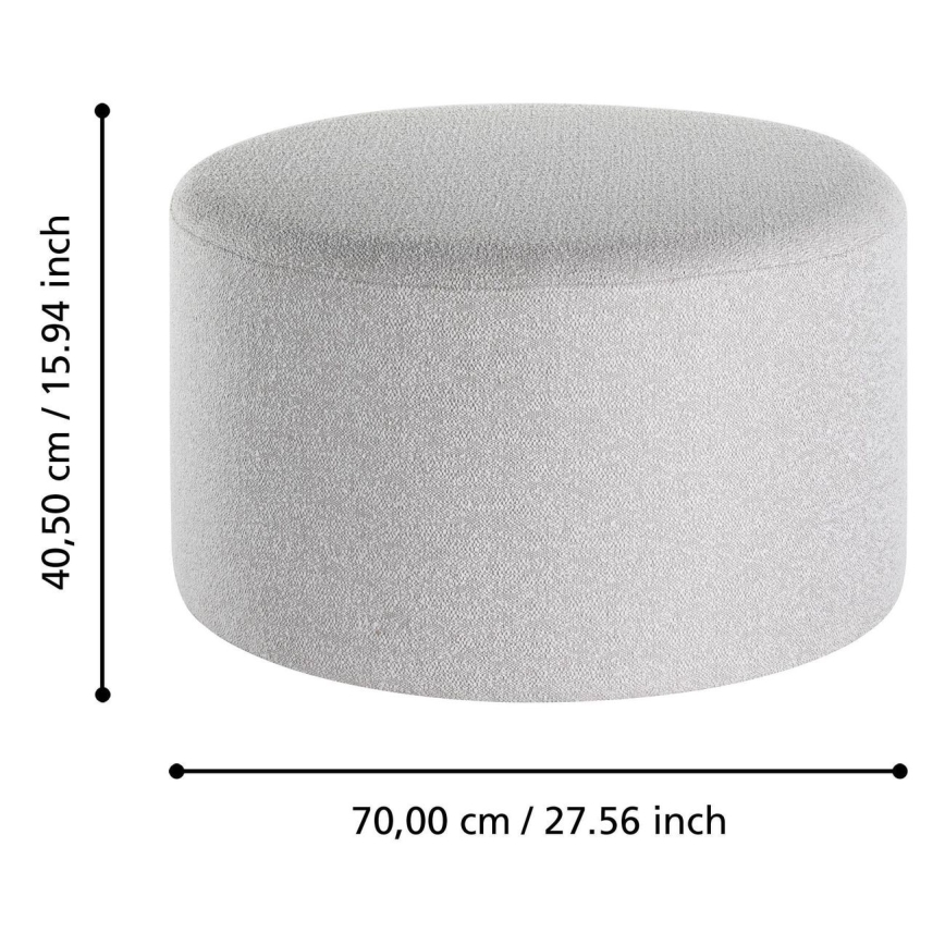 Eglo - НАБОР 2x Табурет пр. 45,5/70 см серый