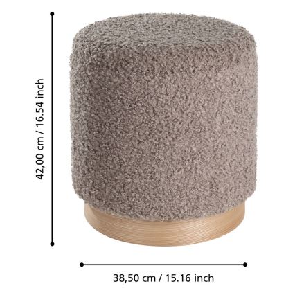 Eglo - НАБІР 2x Табурет діаметр 31,5/38,5 см коричневий