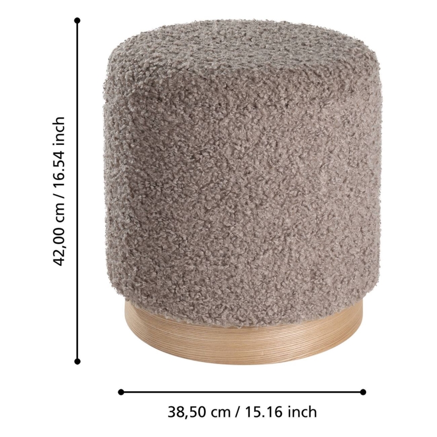 Eglo - НАБОР 2x Табурет диаметр 31,5/38,5 см коричневый