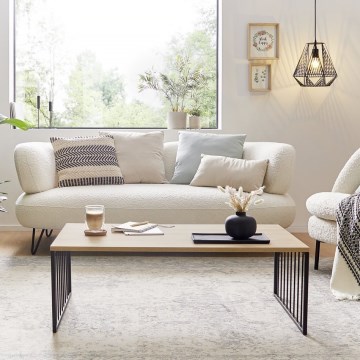 Eglo 424801 - Журнальний столик AUKSIDE 53,5x100 cm коричневий/чорний