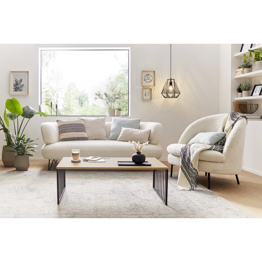 Eglo 424801 - Журнальний столик AUKSIDE 53,5x100 cm коричневий/чорний