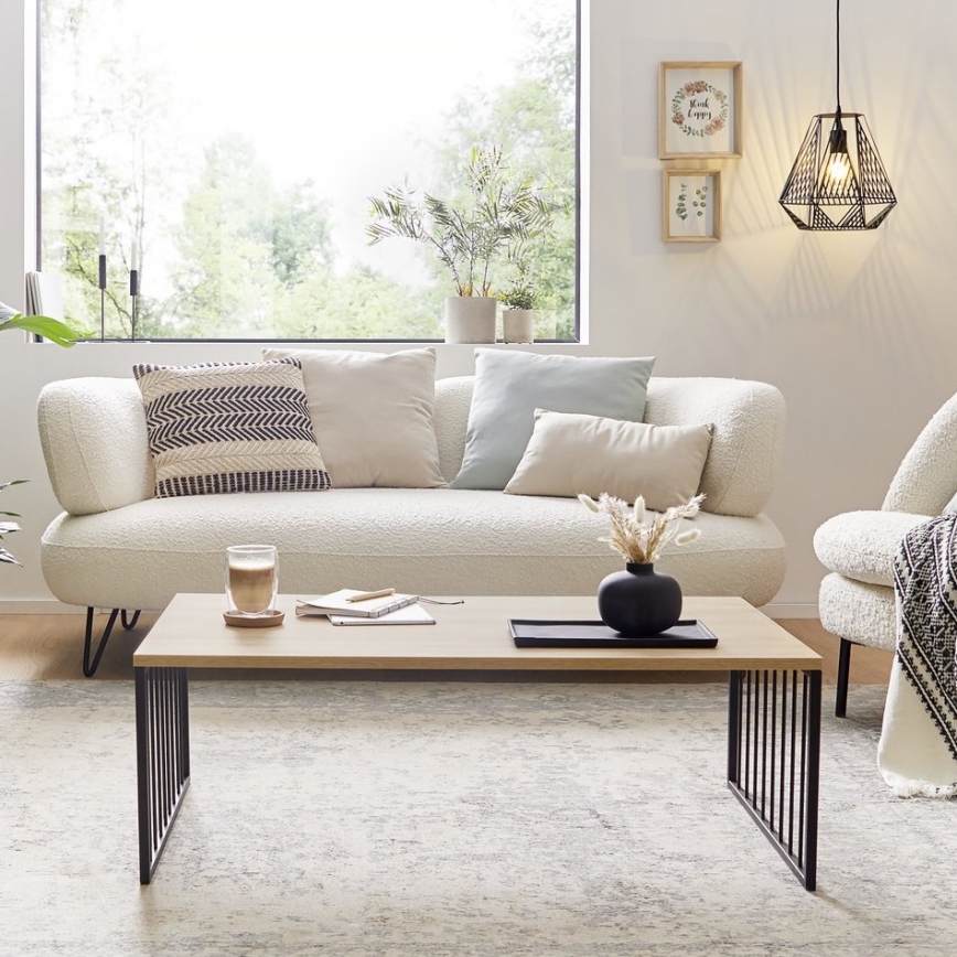 Eglo 424801 - журнальный столик AUKSIDE 53,5x100 см коричневый/чёрный