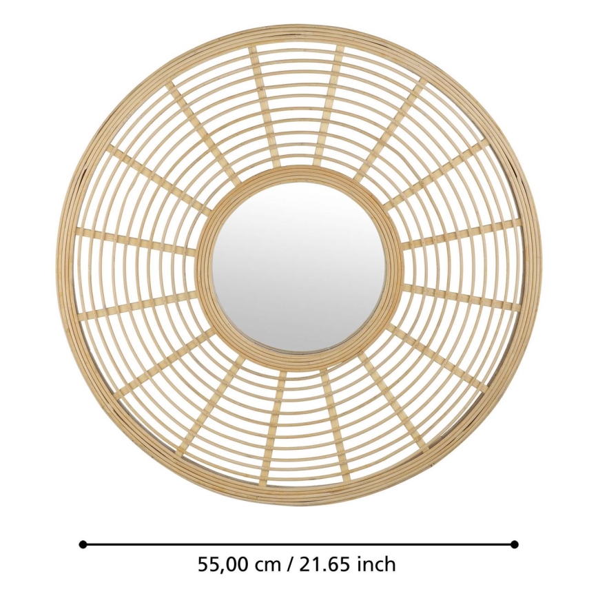 Eglo - Настенное зеркало диам. 55 см бамбук