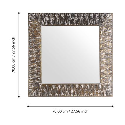 Eglo 425075 - Настінне дзеркало TOAMASINA 70x70 см бронзове