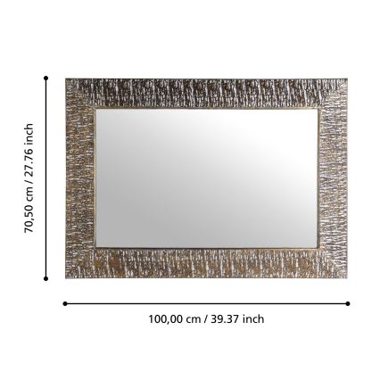 Eglo 425076 - Настенное зеркало TOAMASINA 100x70,5 см бронзовое