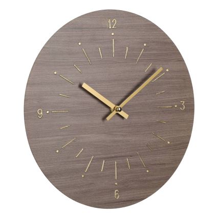 Eglo - Настенные часы 1xAA диаметр 30 см коричневый