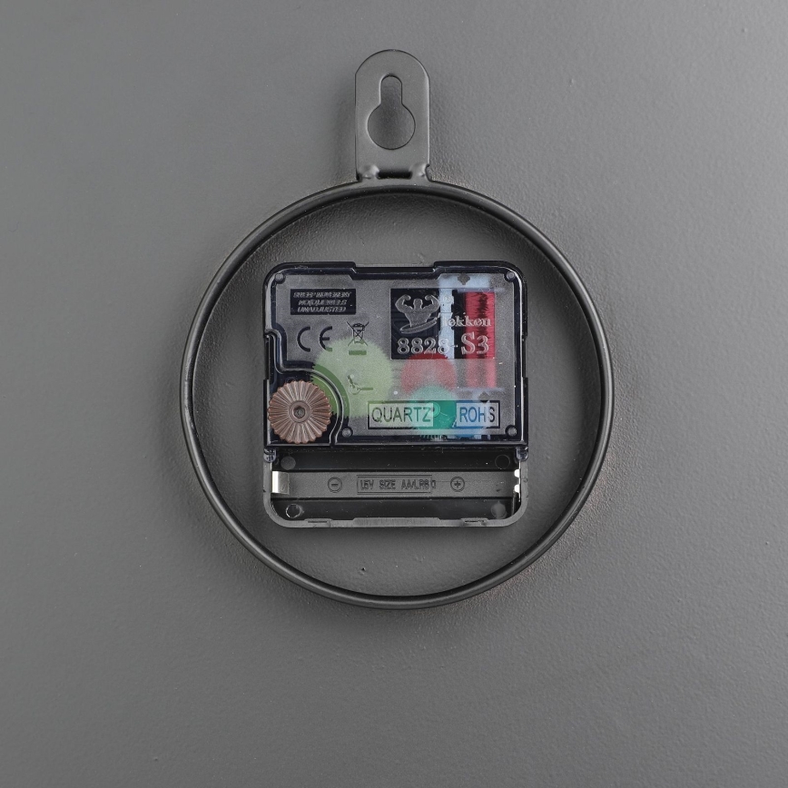 Eglo - Настінний годинник 1xAA діаметр 30 см чорний