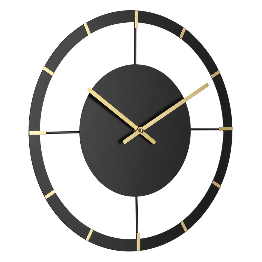 Eglo - Настінний годинник 1xAA діаметр 40 см чорний/золотий
