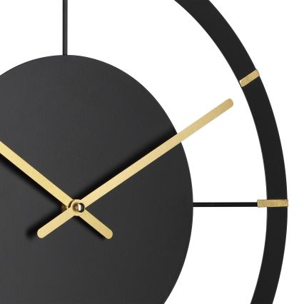 Eglo - Настінний годинник 1xAA діаметр 40 см чорний/золотий