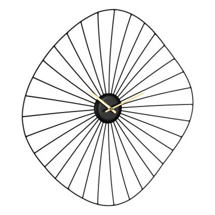 Eglo - Настінний годинник 1xAA 60x60 см чорний