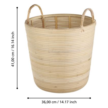 Eglo - Декоративная корзина 41x36 см бежевый