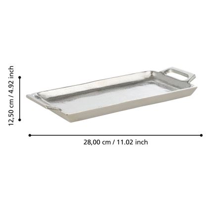 Eglo - Декоративный поднос 12,5x28,5 см хром
