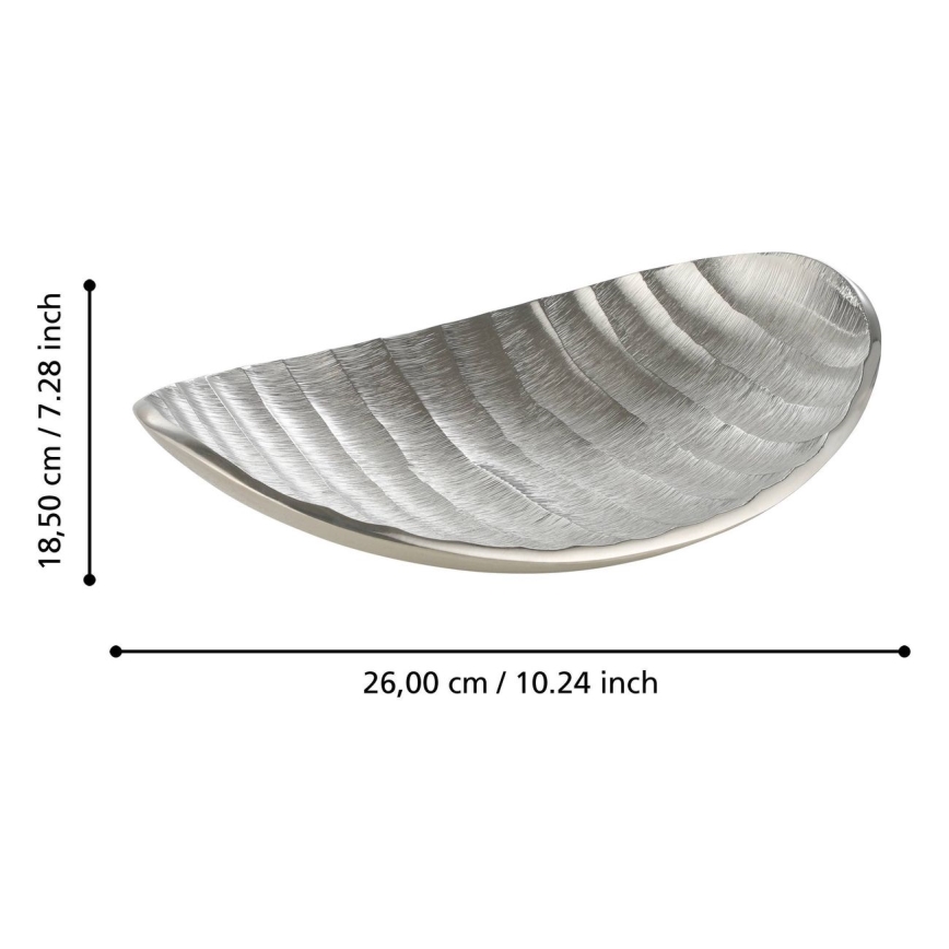 Eglo - Декоративный поднос 18,5x26 см серебристый