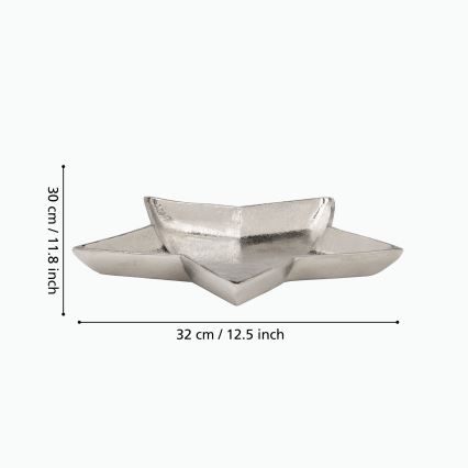 Eglo 427425 - Декоративний піднос AMBOLOSY 30x32 см, сріблястий