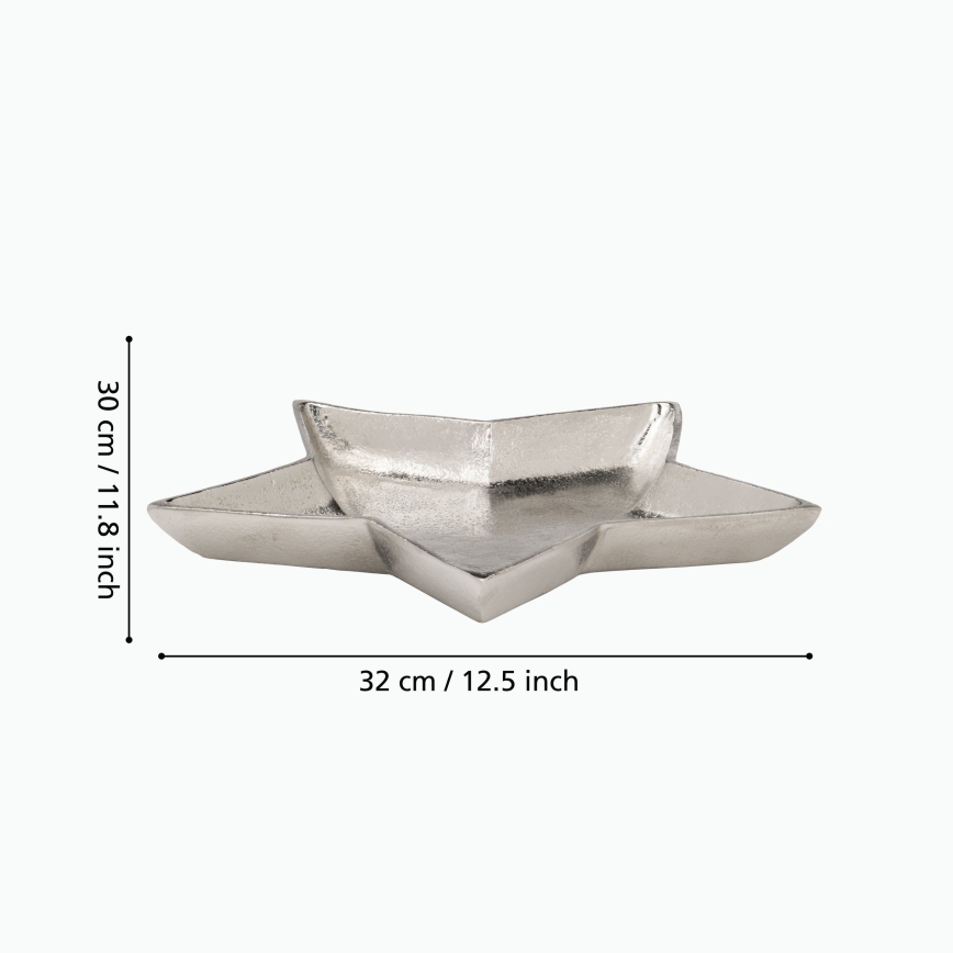 Eglo 427425 - Декоративный поднос AMBOLOSY 30x32 см серебристый