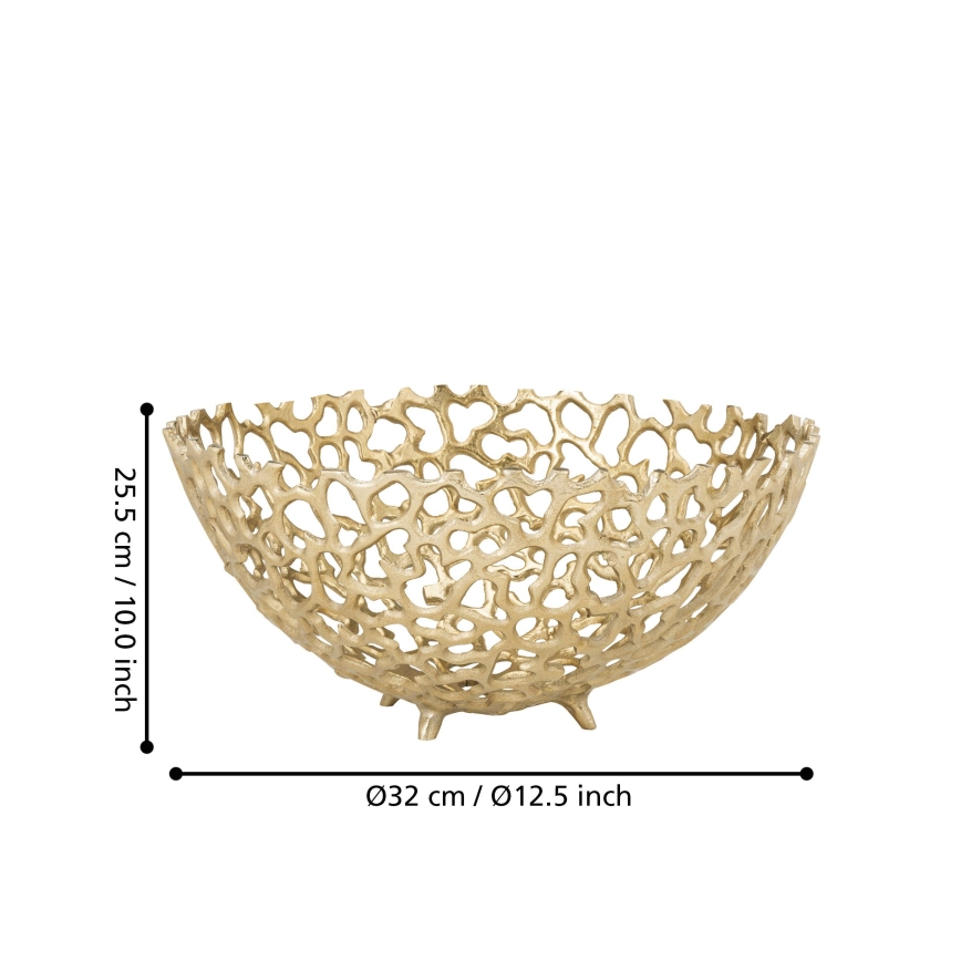 Eglo 427497 - Декоративна миска KIMITSU, діаметр 32 см, золота