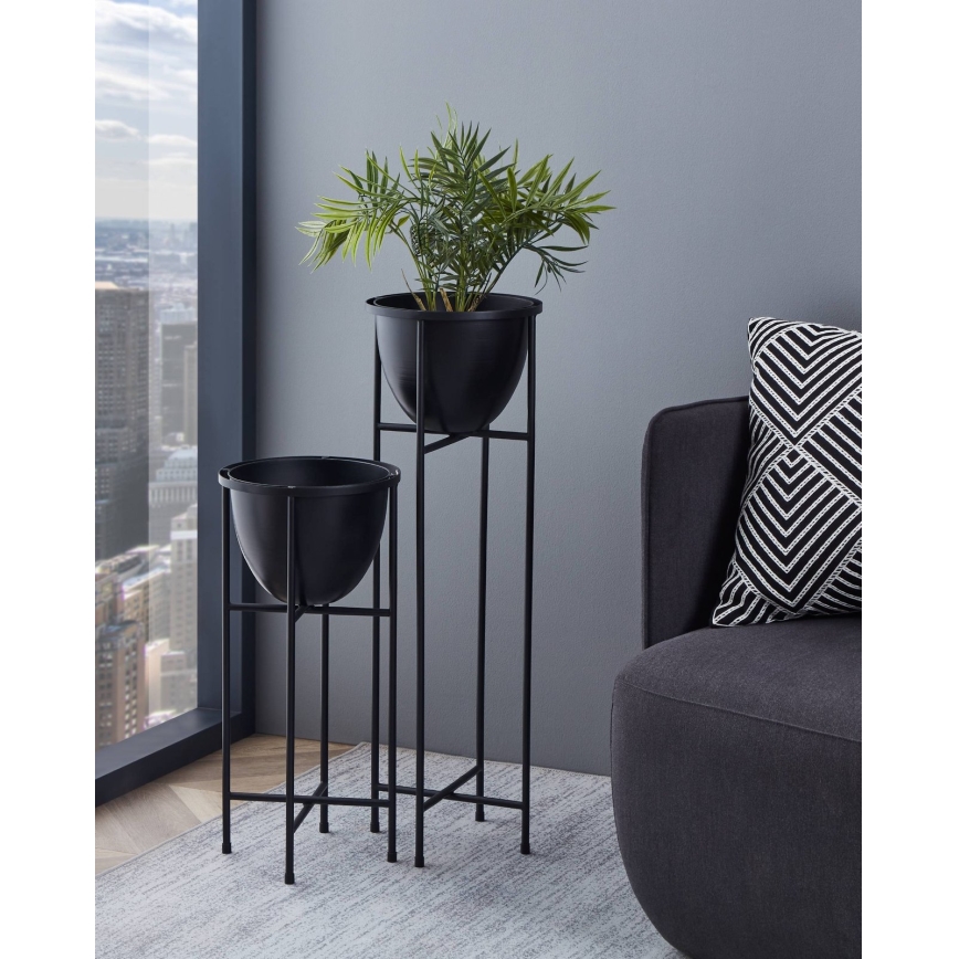 Eglo - Металлический цветочный горшок 73x23,5 см черный