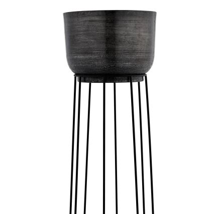 Eglo - НАБОР 3x Металлический цветочный горшок черный