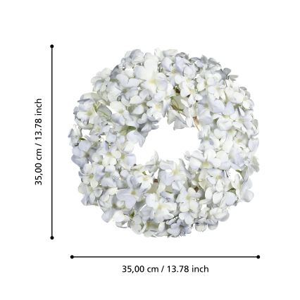 Eglo - Штучний квітковий вінок діаметр 35 см синій