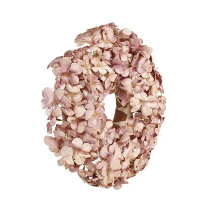 Eglo - Штучний квітковий вінок діаметр 35 см рожевий