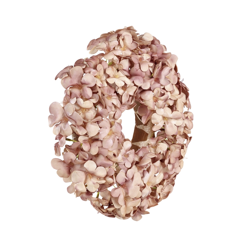 Eglo - Штучний квітковий вінок діаметр 35 см рожевий