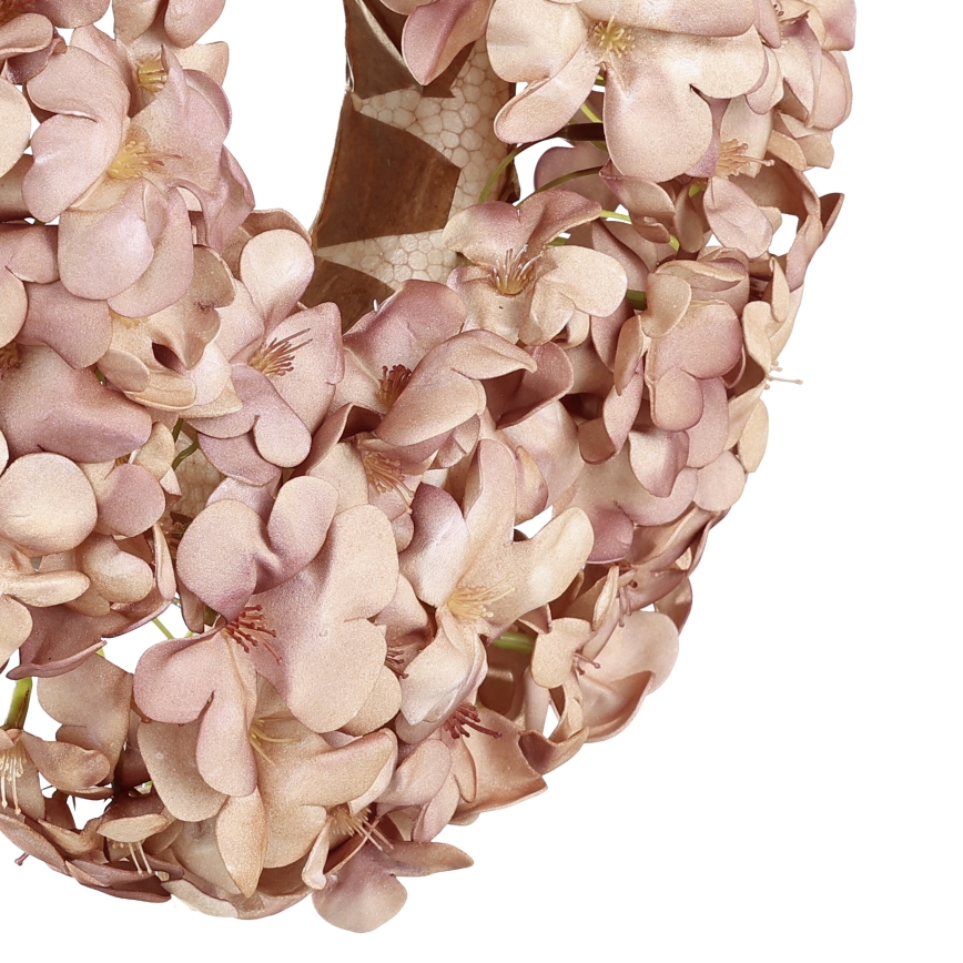 Eglo - Штучний квітковий вінок діаметр 35 см рожевий