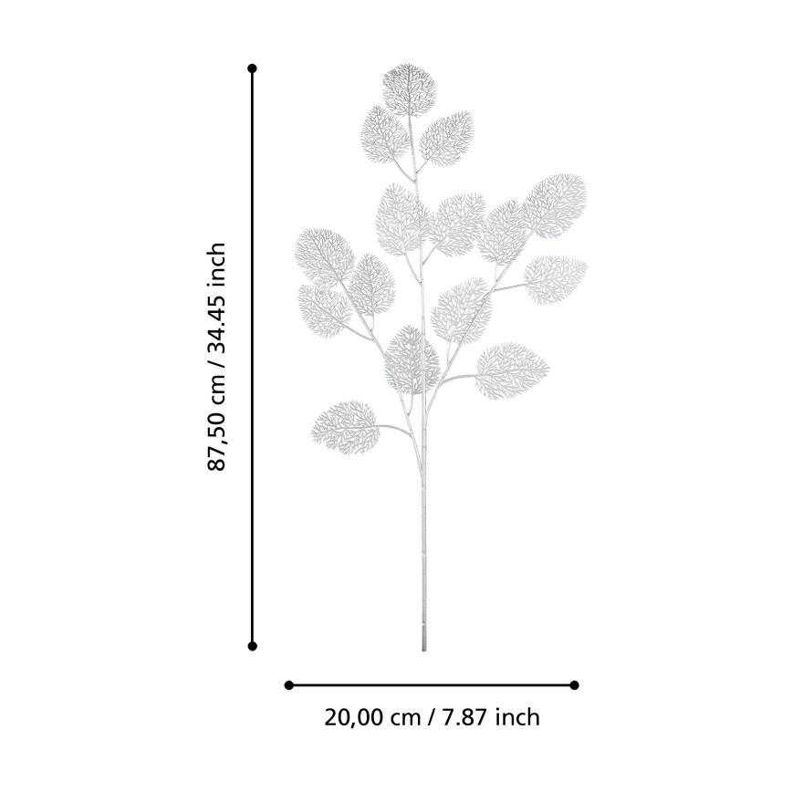 Eglo - Штучна квітка 87,5 см срібний