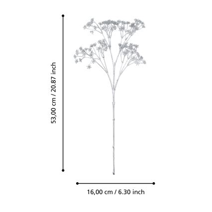Eglo - Штучна квітка 53 см срібний