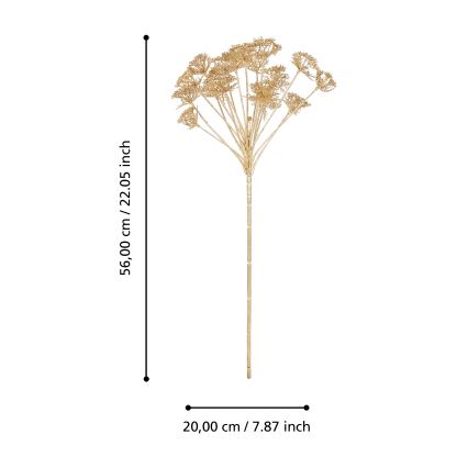 Eglo - Штучна квітка 56 см золотий