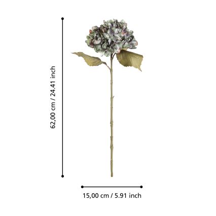 Eglo - Штучна квітка 62 см зелений