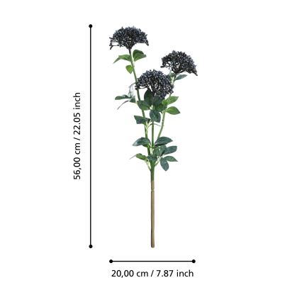 Eglo - Штучна квітка 56 см синій/зелений