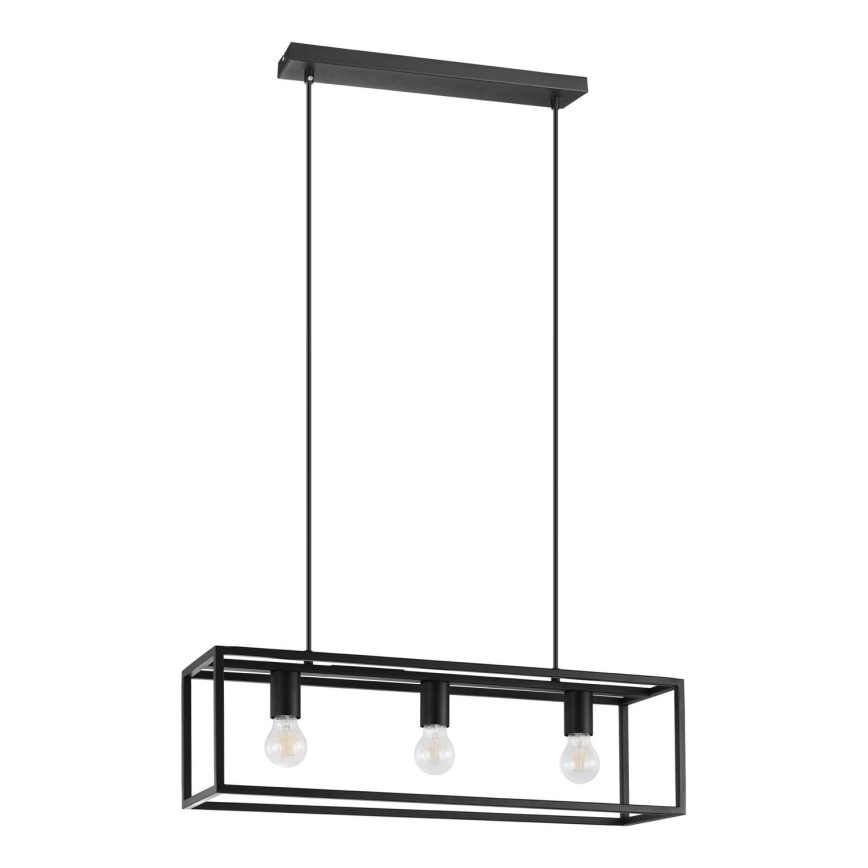 Eglo 43032 - Подвесная люстра ELDRICK 3xE27/40W/230V черный