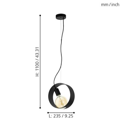 Eglo 43128 - LED-люстра на тросе MAIDENHEAD 1xE27/4W/230V