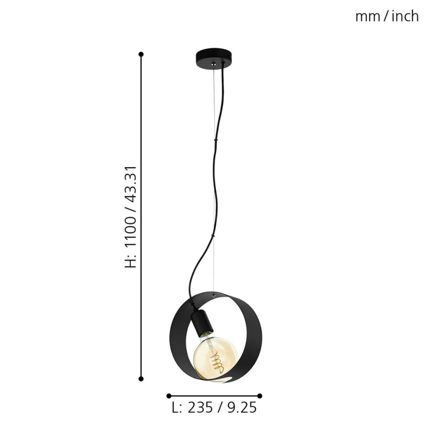 Eglo 43128 - LED-люстра на тросе MAIDENHEAD 1xE27/4W/230V