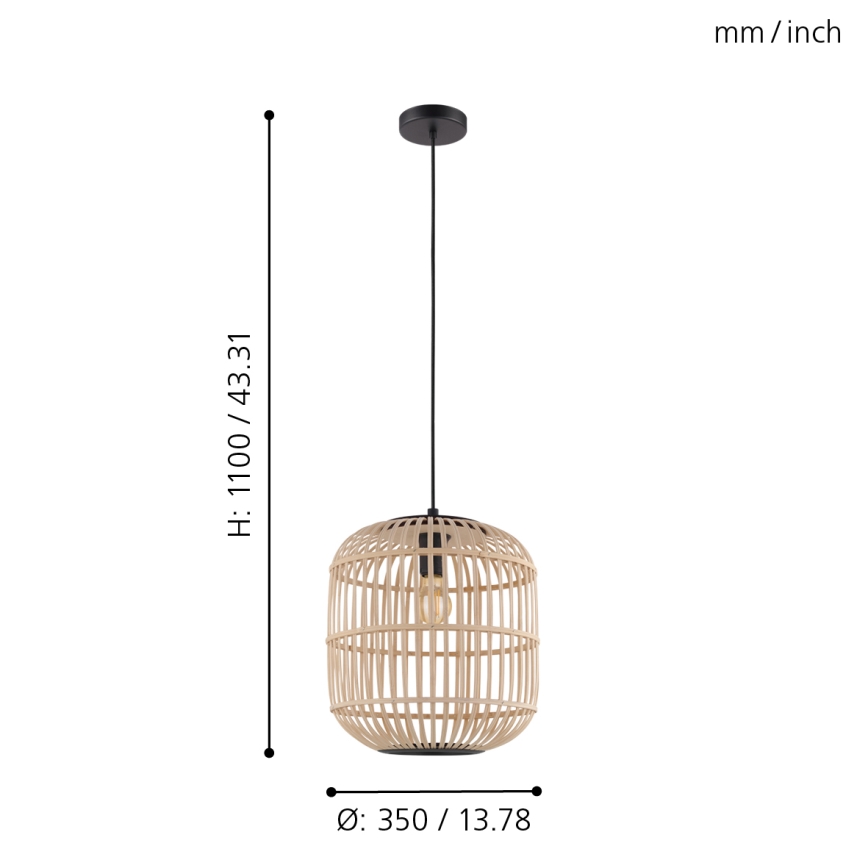 Eglo - Подвесная люстра 1xE27/28W/230V