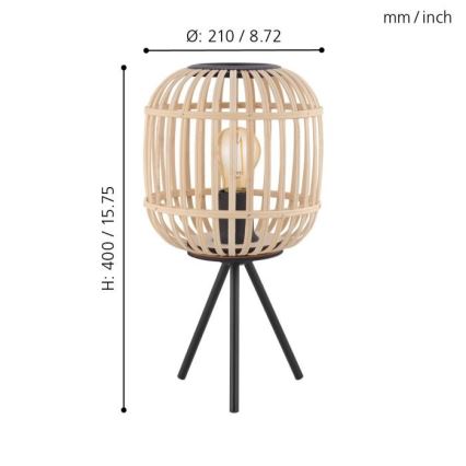 Eglo - Настольная лампа 1xE27/28W/230V